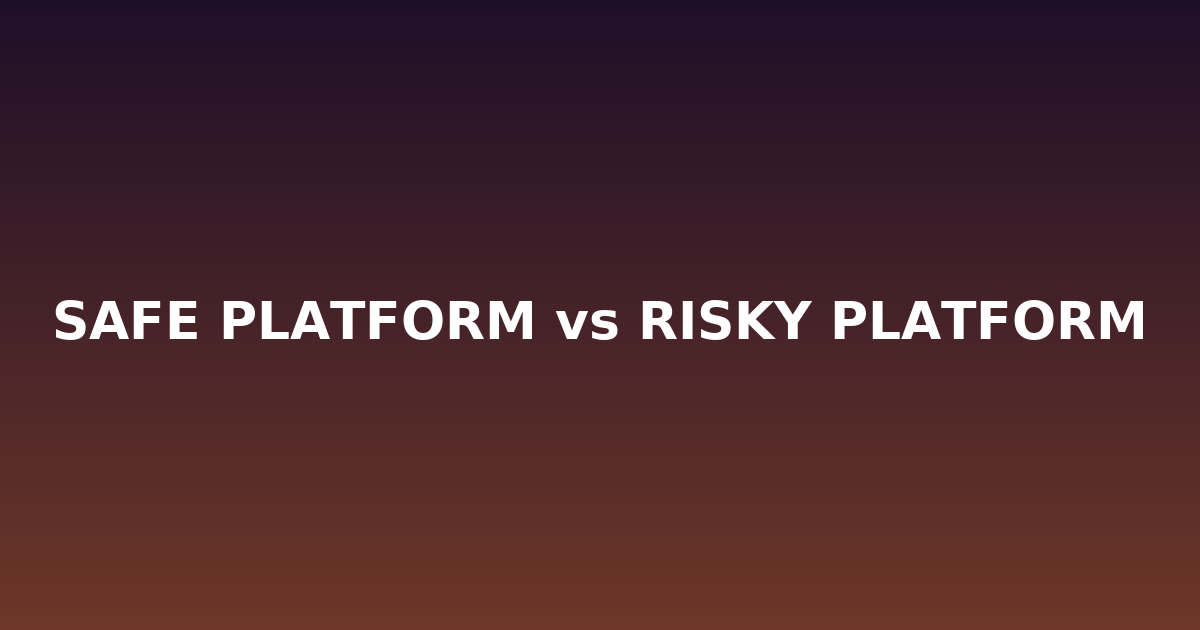 안전 플랫폼과 먹튀 플랫폼 비교 이미지